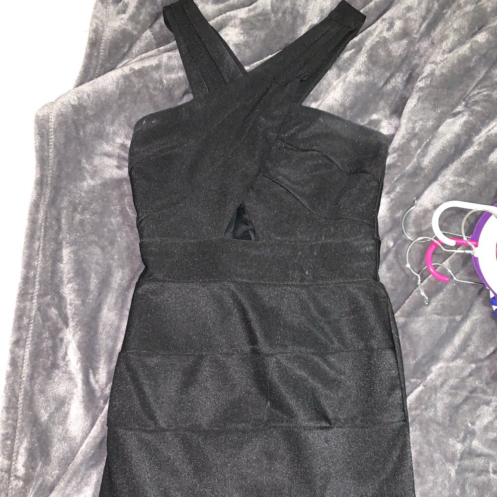 Black cut out bodycon dress